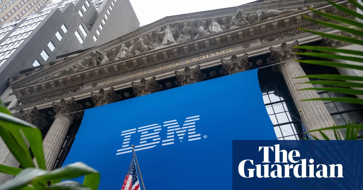 IBM loses quarter of its value as tech giant’s shares plunge and profits falter